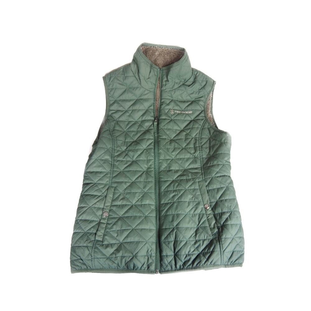 Free Country Women's Green Quilted Vest